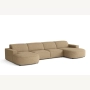 Olio Nobile Nowoczesna sofa w kształcie litery U Tkanina Raven 34